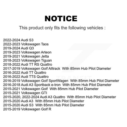 Hub Bearing Assembly Link Front Kit For Volkswagen Tiguan Golf Jetta Audi Q3 GTI