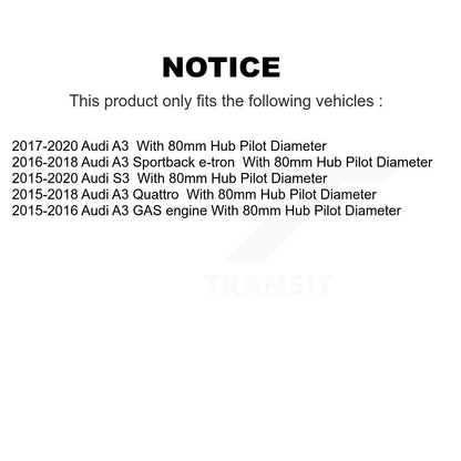 Wheel Bearing And Tie Rod End Front Kit For Audi A3 Quattro S3 Sportback e-tron