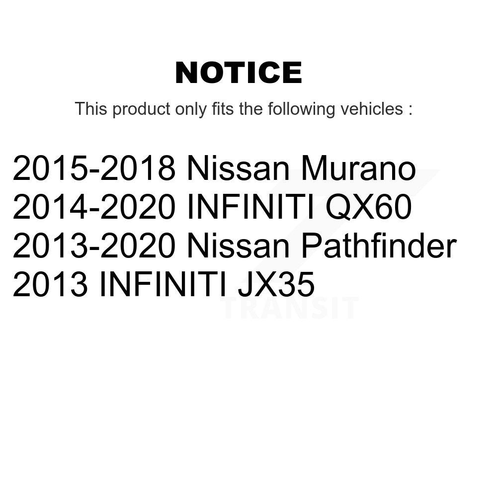 Wheel Bearing & Tie Rod End Front Kit For Nissan Pathfinder Murano INFINITI QX60