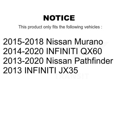 Wheel Bearing & Tie Rod End Front Kit For Nissan Pathfinder Murano INFINITI QX60