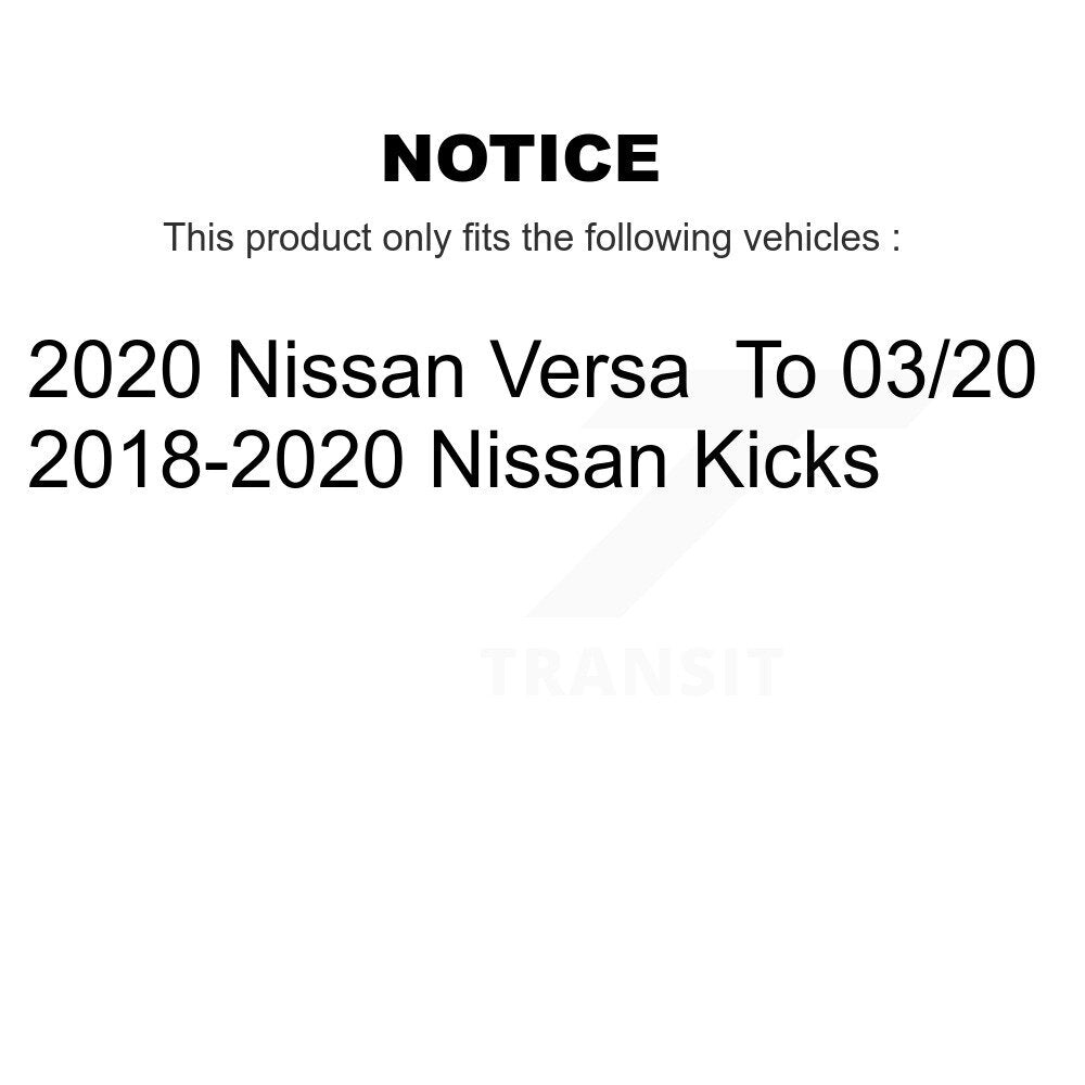 Wheel Bearing And Tie Rod End Front Kit For Nissan Kicks Versa