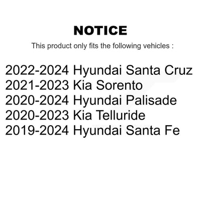 Hub Bearing Assembly & Link Front Kit For Hyundai Santa Fe Kia Palisade Sorento