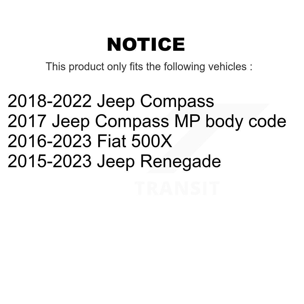Hub Bearing Assembly And Link Front Kit For Jeep Compass Renegade Fiat 500X