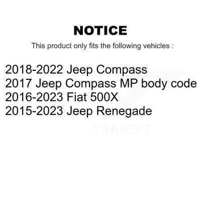 Hub Bearing Assembly And Link Front Kit For Jeep Compass Renegade Fiat 500X