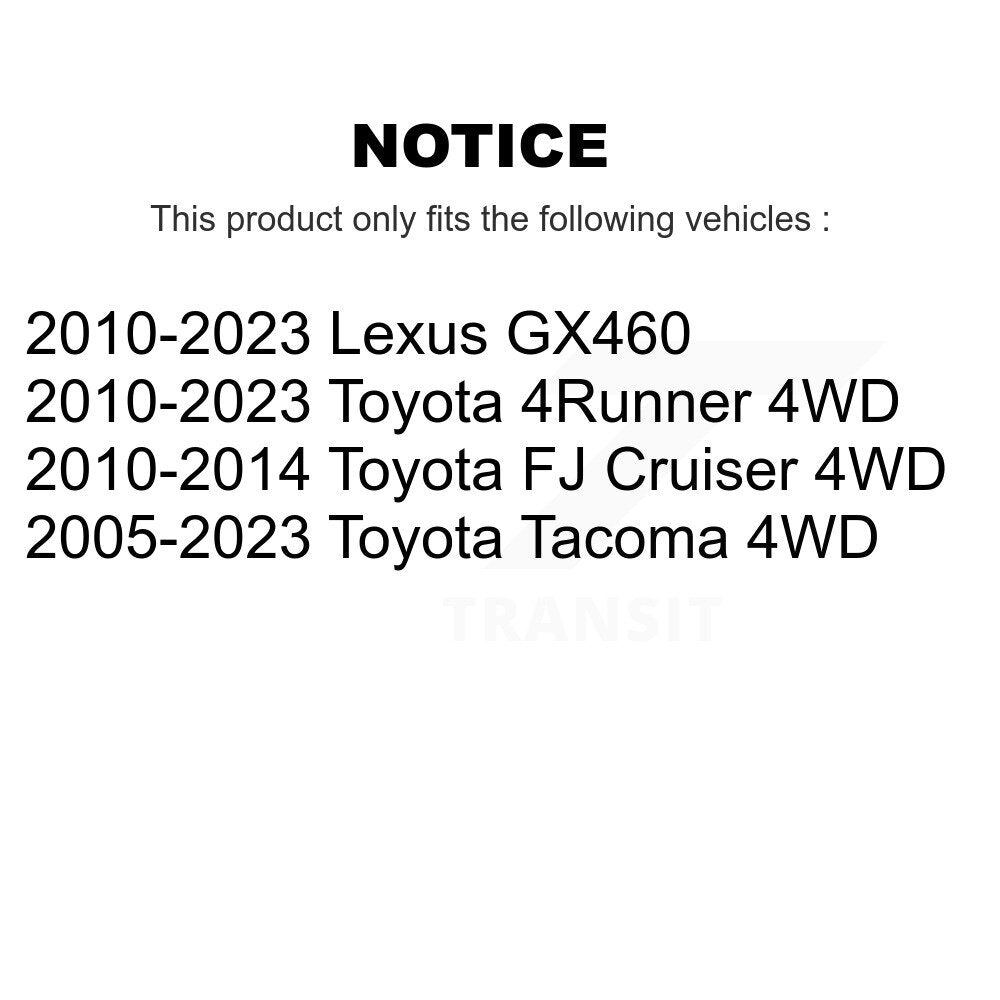 Wheel Bearing And Tie Rod End Front Kit For Toyota Tacoma 4Runner Lexus GX460 FJ
