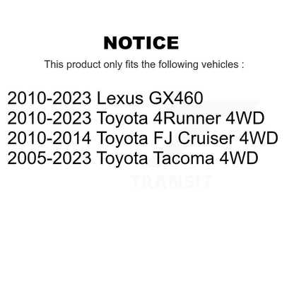 Wheel Bearing And Tie Rod End Front Kit For Toyota Tacoma 4Runner Lexus GX460 FJ
