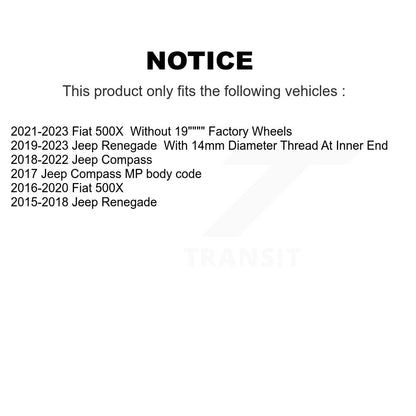 Wheel Bearing And Tie Rod End Front Kit For Jeep Compass Renegade Fiat 500X
