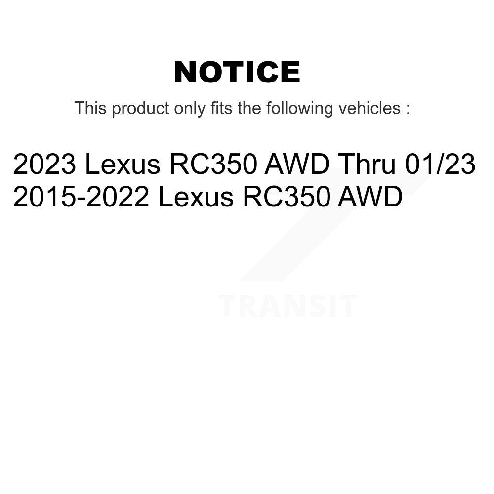 Hub Bearing Lower Ball Joint & Sway Bar Link Front Right Kit For Lexus RC350 AWD