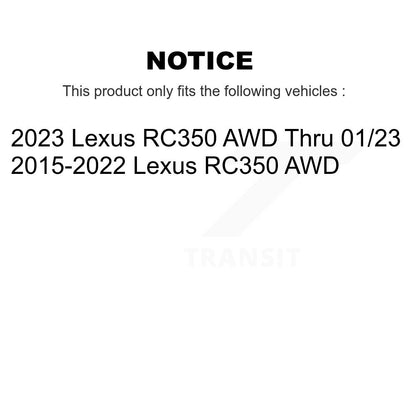 Hub Bearing Lower Ball Joint & Sway Bar Link Front Right Kit For Lexus RC350 AWD