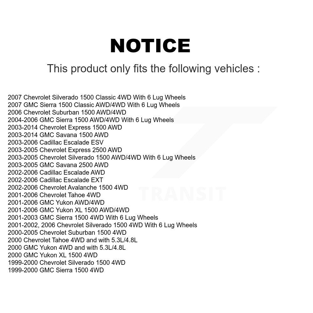 Bearing Lower Control Arm Link Front Right Kit For Chevrolet GMC Silverado 1500