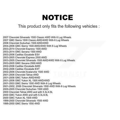 Bearing Lower Control Arm Link Front Right Kit For Chevrolet GMC Silverado 1500