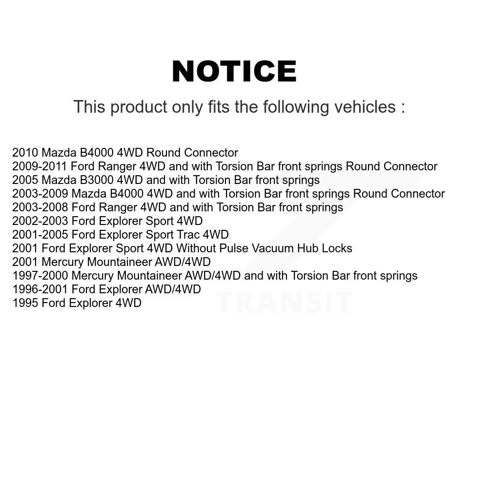 Bearing Lower Control Arm Link Front Right Kit For Ford Ranger Mazda B4000 Sport