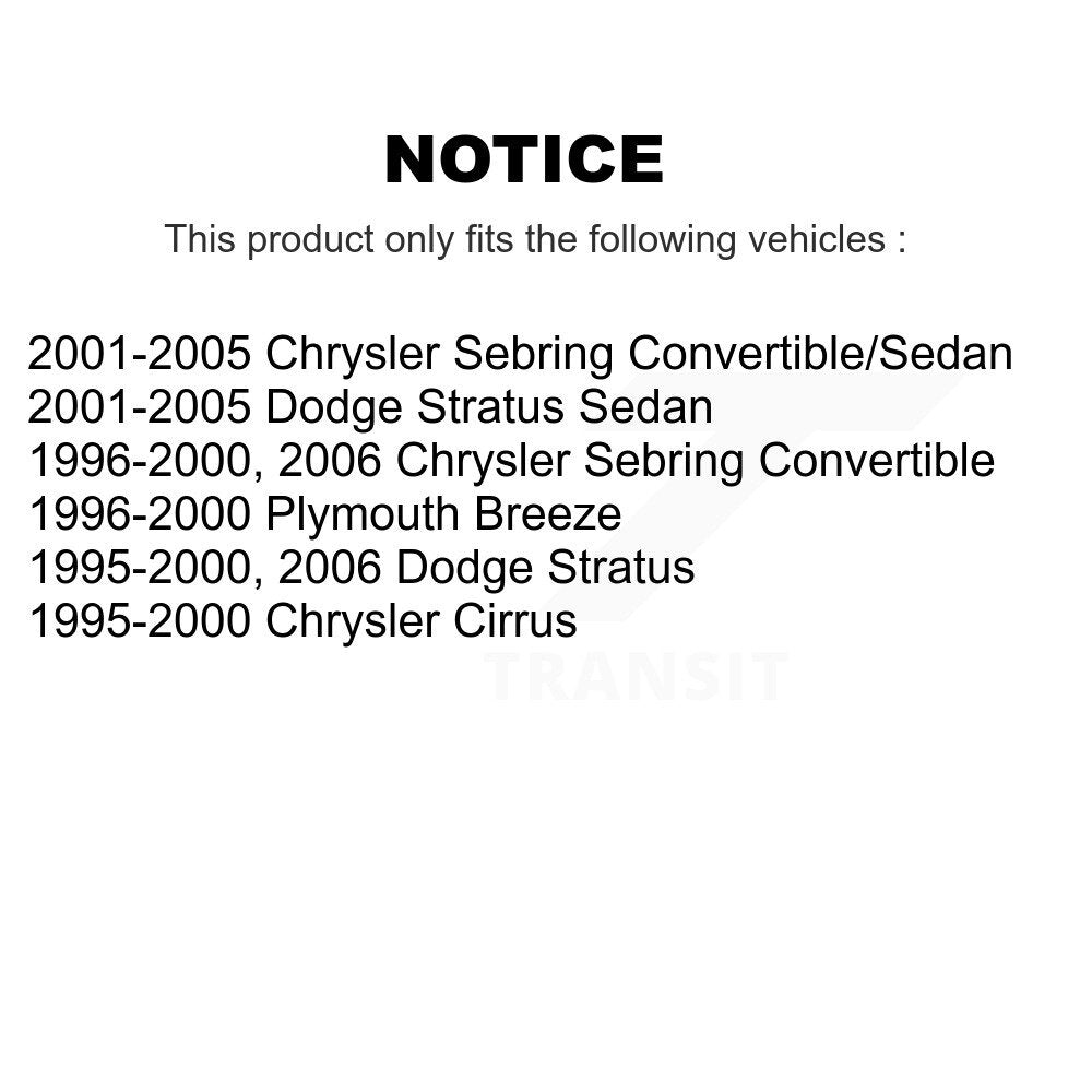 Bearing Lower Control Arm Link Front Left Kit For Chrysler Sebring Cirrus Dodge