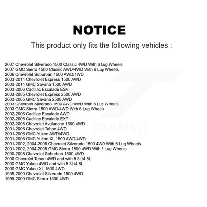 Bearing Lower Control Arm & Link Front Left Kit For Chevrolet GMC Silverado 1500
