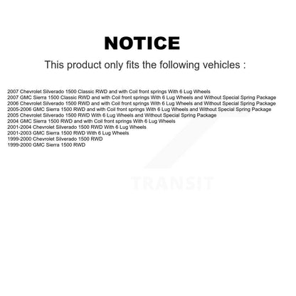 Bearing Lower Control Arm & Link Front Left Kit For Chevrolet Silverado 1500 GMC