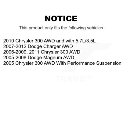 Hub Bearing Lower Control Arm Link Front Left Kit For Chrysler 300 Dodge Charger