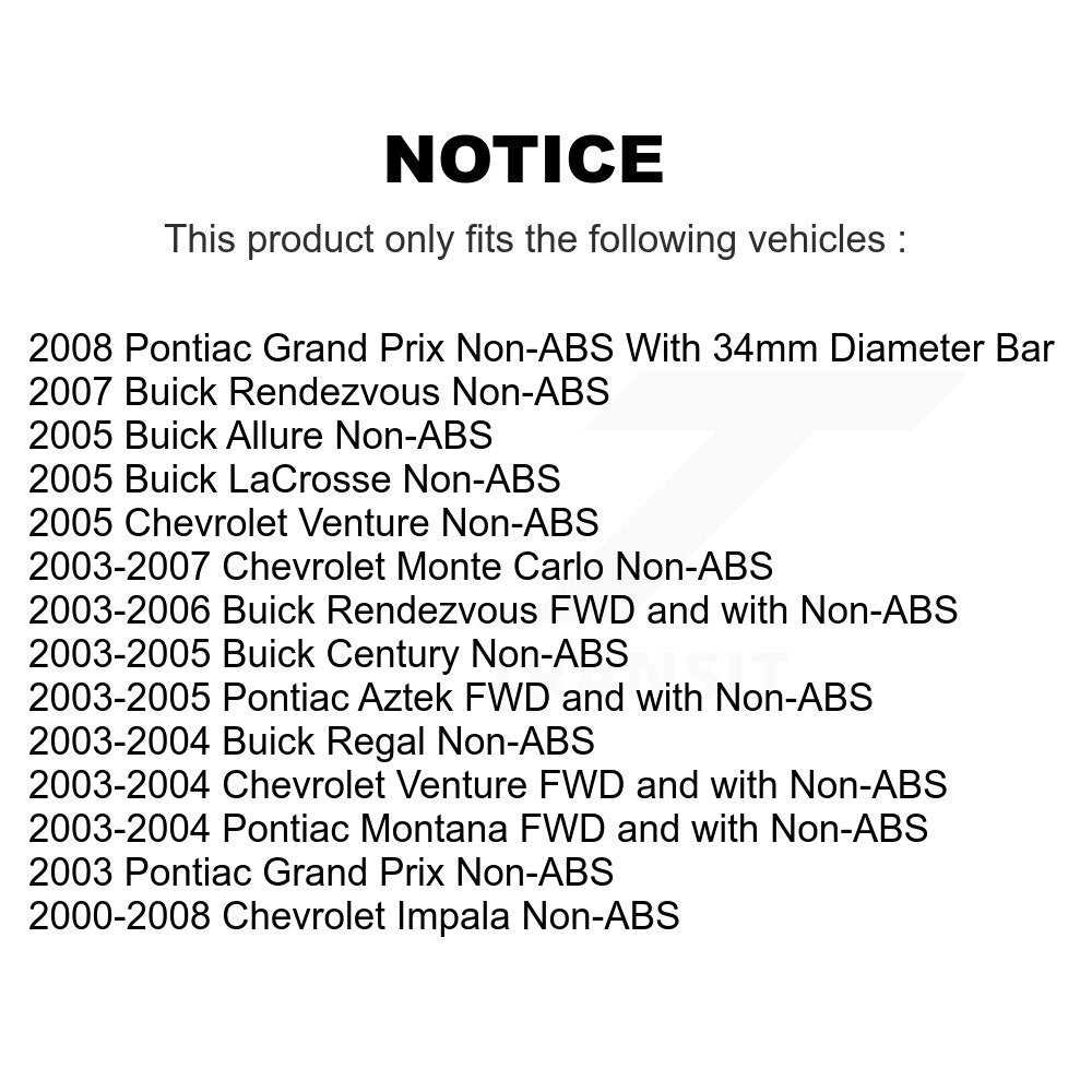 Bearing Lower Ball Joint Link Front Kit For Chevrolet Impala Buick Pontiac Grand