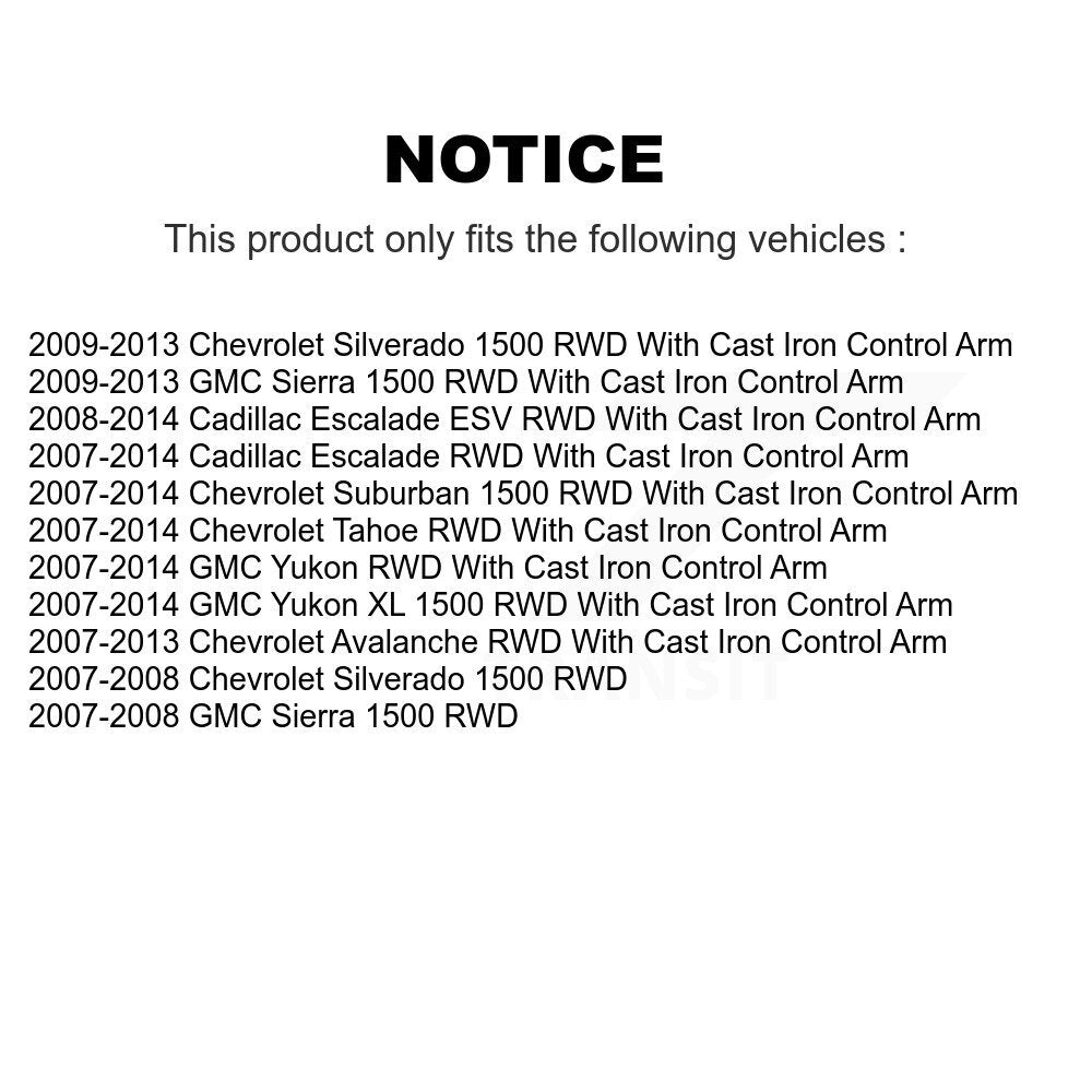 Bearing Lower Ball Joint Link Front Kit For Chevrolet GMC Sierra 1500 Silverado