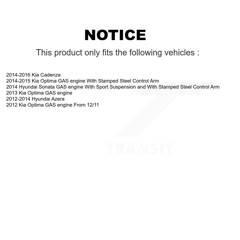 Bearing Lower Control Arm And Link Front Right Kit For Kia Optima Hyundai Sonata