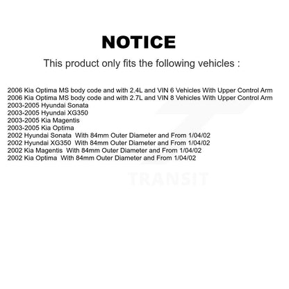 Bearing Lower Ball Joint Outer Tie Rod & Link Front Left Kit For Hyundai Sonata