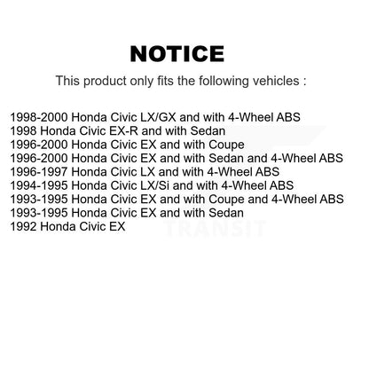 Wheel Bearing Upper Lower Ball Joint And Sway Bar Link Front Kit For Honda Civic