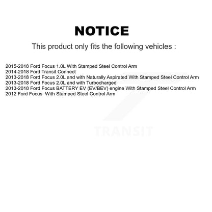 Wheel Bearing Lower Control Arm Outer Tie Rod Link Front Left Kit For Ford Focus