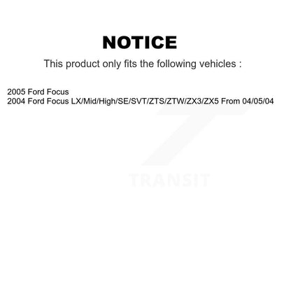 Bearing Lower Control Arm Tie Rod End Link Front Right Kit (5Pc) For Ford Focus