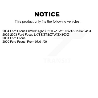 Bearing Lower Control Arm Tie Rod End Link Front Right Kit (5Pc) For Ford Focus