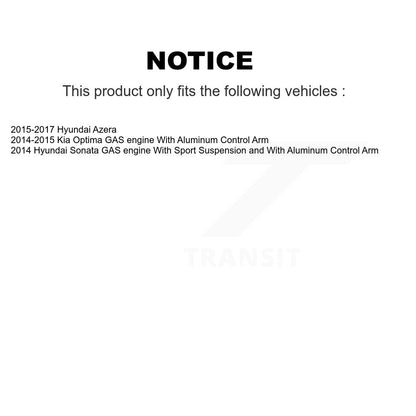 Bearing Lower Arm Tie Rod End Link Front Right Kit (5Pc) For Kia Optima Hyundai