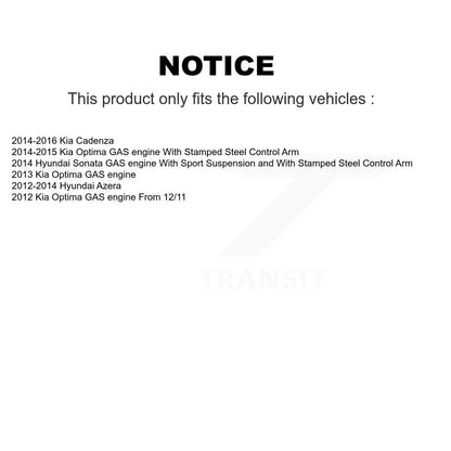Bearing Lower Control Arm Outer Tie Rod End Link Front Right Kit For Kia Optima