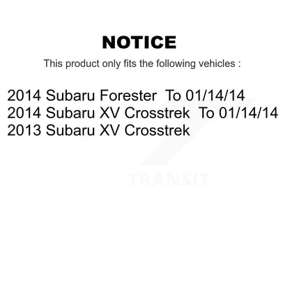 Bearing Lower Ball Joint Tie Rod & Link Front Kit (5Pc) For Subaru XV Crosstrek