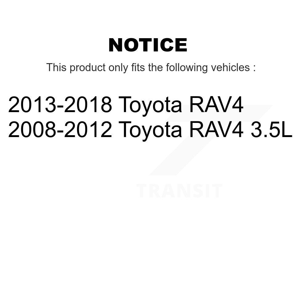 Hub Bearing Lower Ball Joint Tie Rod Link Front Right Kit (5Pc) For Toyota RAV4