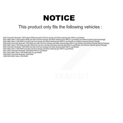 Bearing Lower Ball Joint Outer Tie Rod & Link Front Kit For Chevrolet Silverado