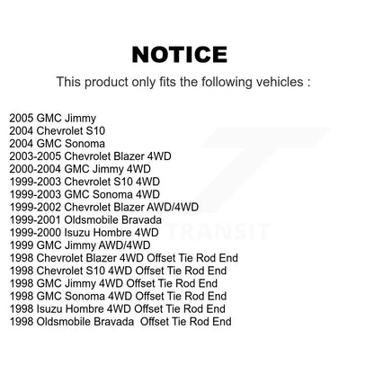 Bearing Lower Ball Joint Outer Tie Rod & Link Front Kit For Chevrolet GMC Blazer