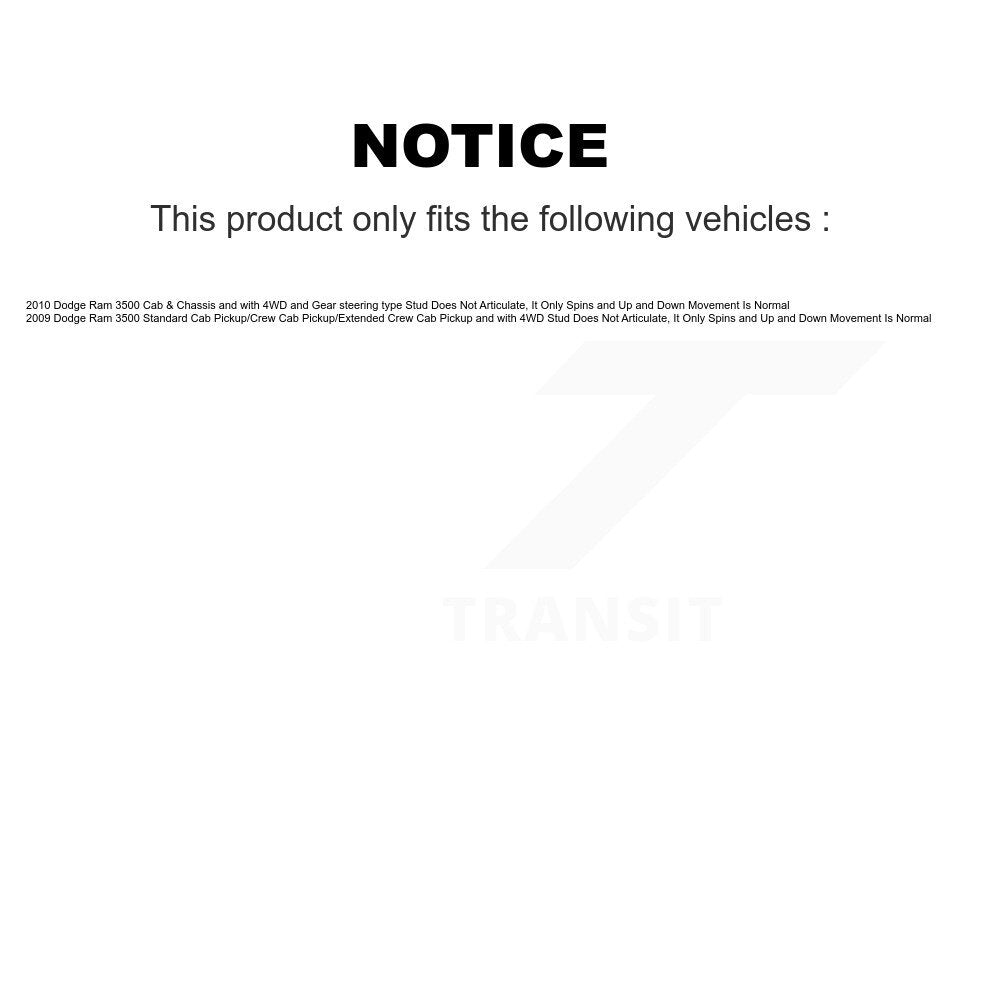 Hub Bearing Upper Lower Ball Joint & Sway Bar Link Front Kit For Dodge Ram 3500