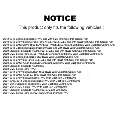 Bearing Upper Arm Lower Ball Joint Outer Tie Rod Link Front Left Kit For GMC XL