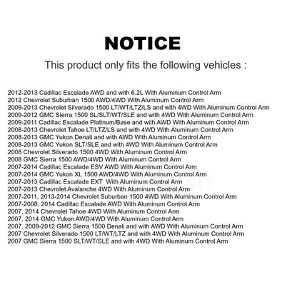 Upper Control Arm Lower Ball Joint Outer Tie Rod Link Front Right Kit For GMC XL
