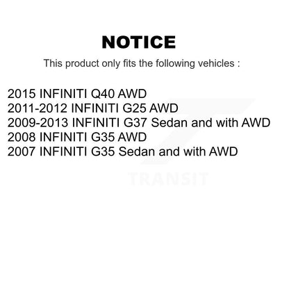 Bearing Lower Upper Control Arm Link Front Left Kit For INFINITI G37 G35 G25 Q40