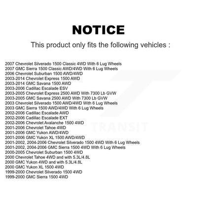 Bearing Lower Upper Control Arm Link Front Left Kit For Chevrolet GMC Silverado