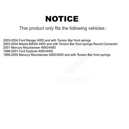 Bearing Lower Arm Upper Ball Joint Tie Rod & Link Front Left Kit (6Pc) For Ford
