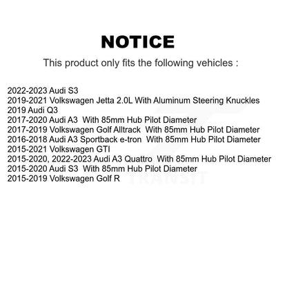 Bearing Lower Ball Joint Tie Rod Link Front Left Kit (5Pc) For Volkswagen Jetta
