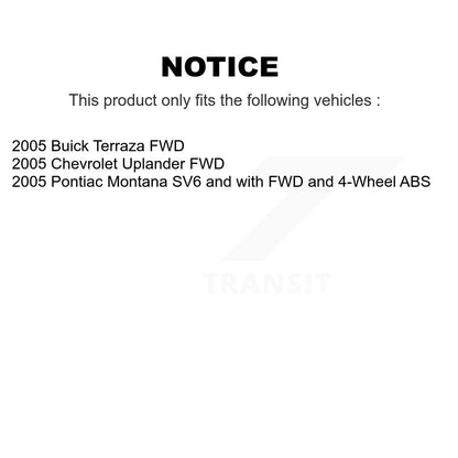 Bearing Lower Control Arm Tie Rod Link Front Left Kit (5Pc) For Pontiac Montana
