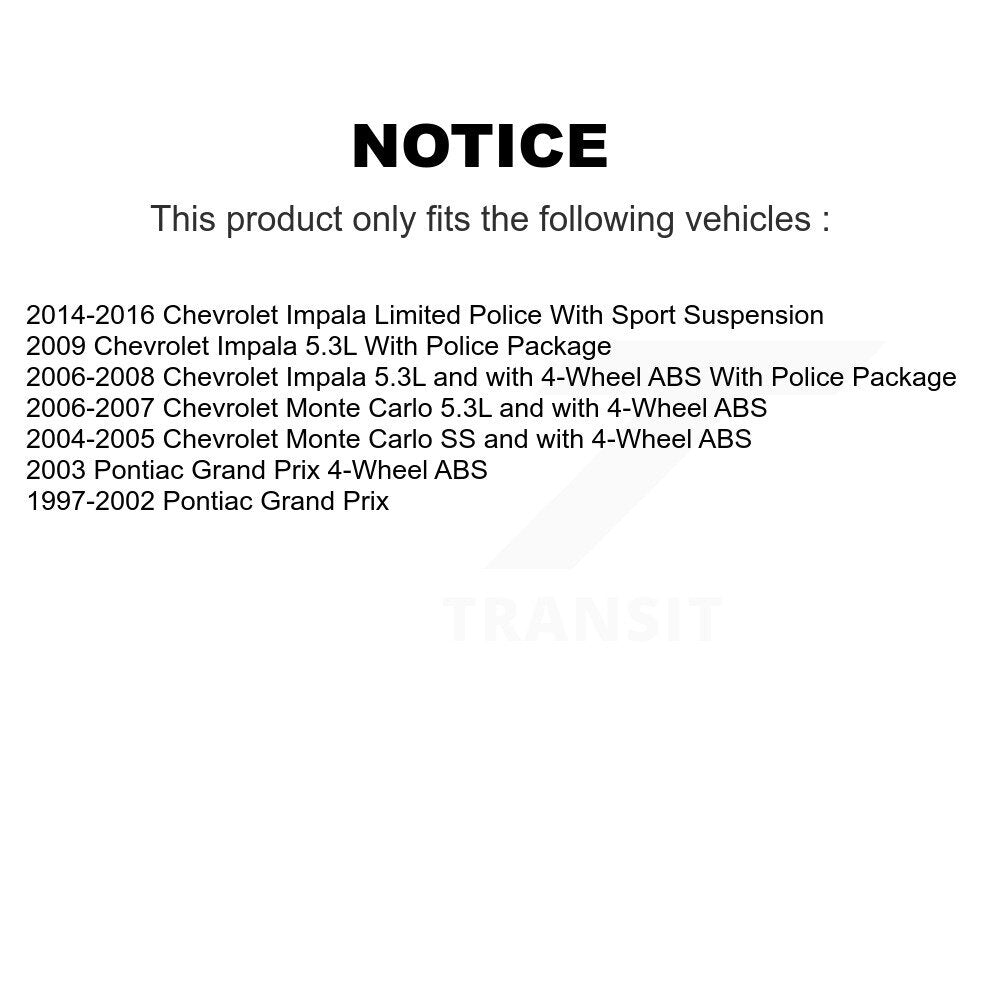 Bearing Lower Control Arm Tie Rod Link Front Left Kit (5Pc) For Chevrolet Impala