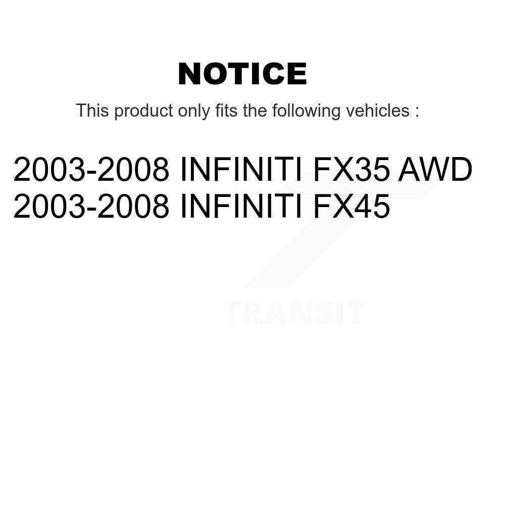 Bearing Lower Control Arm Tie Rod & Link Front Left Kit (5Pc) For INFINITI FX35