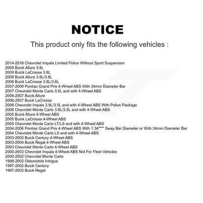 Bearing Lower Control Arm Outer Tie Rod Link Front Left Kit For Buick Chevrolet