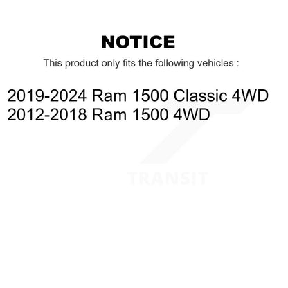 Bearing Lower Upper Control Arm & Link Front Right Kit For Ram 1500 Classic 4WD