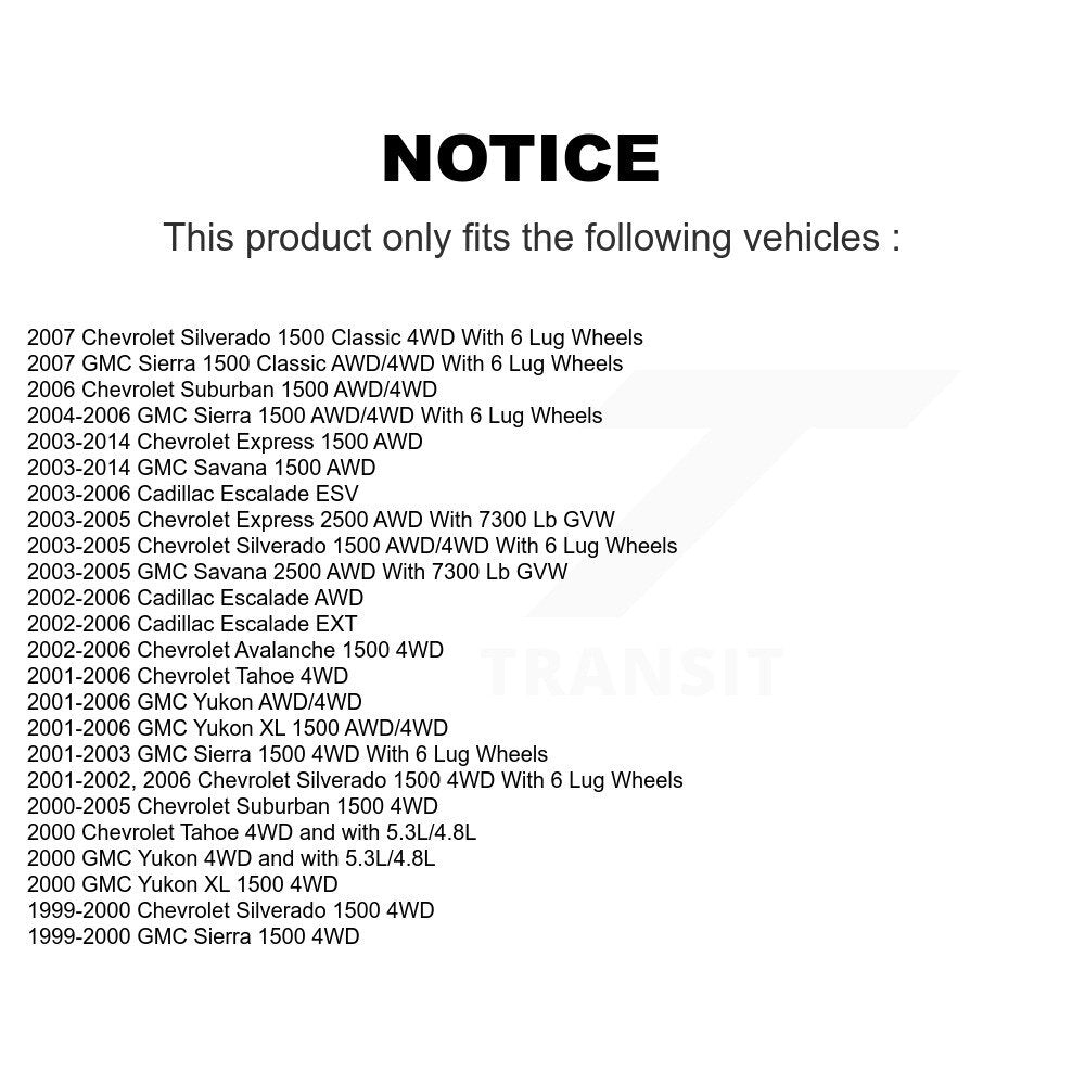 Bearing Lower Upper Control Arm Link Front Right Kit For Chevrolet GMC Silverado