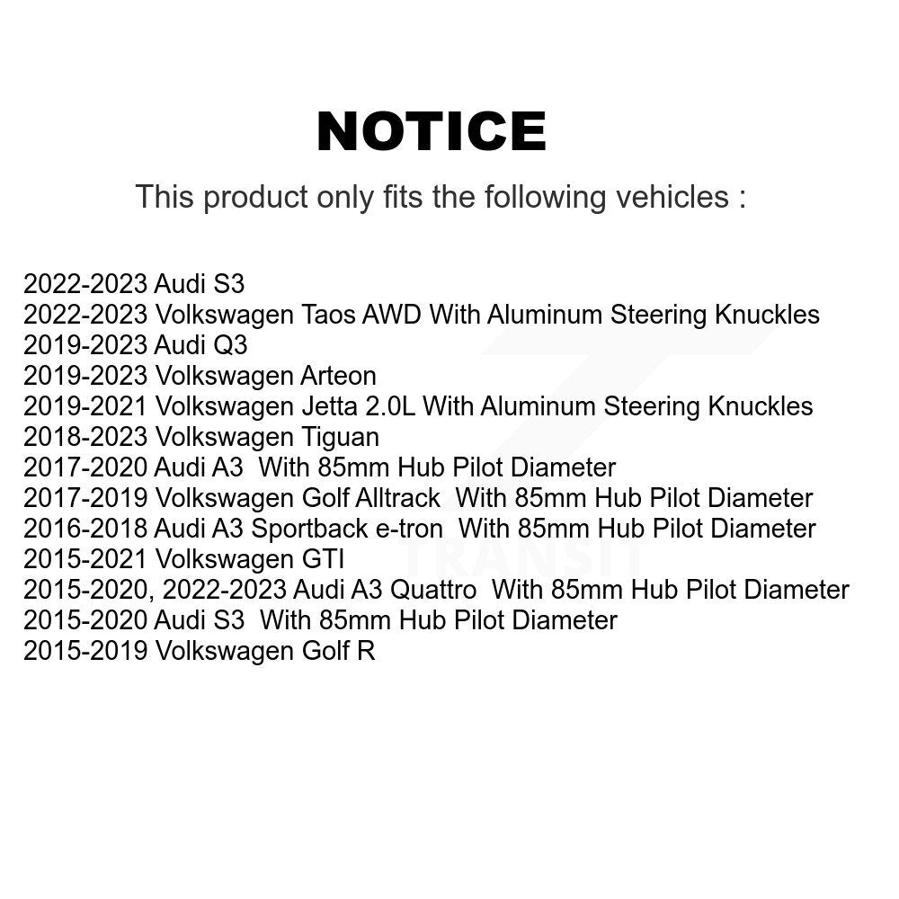 Bearing Lower Ball Joint Outer Tie Rod Link Front Right Kit For Volkswagen Jetta