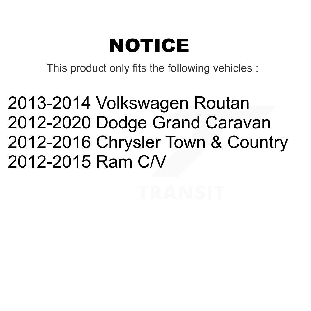 Bearing Lower Arm Tie Rod & Link Front Right Kit (5Pc) For Dodge Grand Caravan