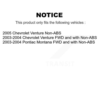 Bearing Lower Control Arm Tie Rod Link Front Right Kit (5Pc) For Pontiac Montana